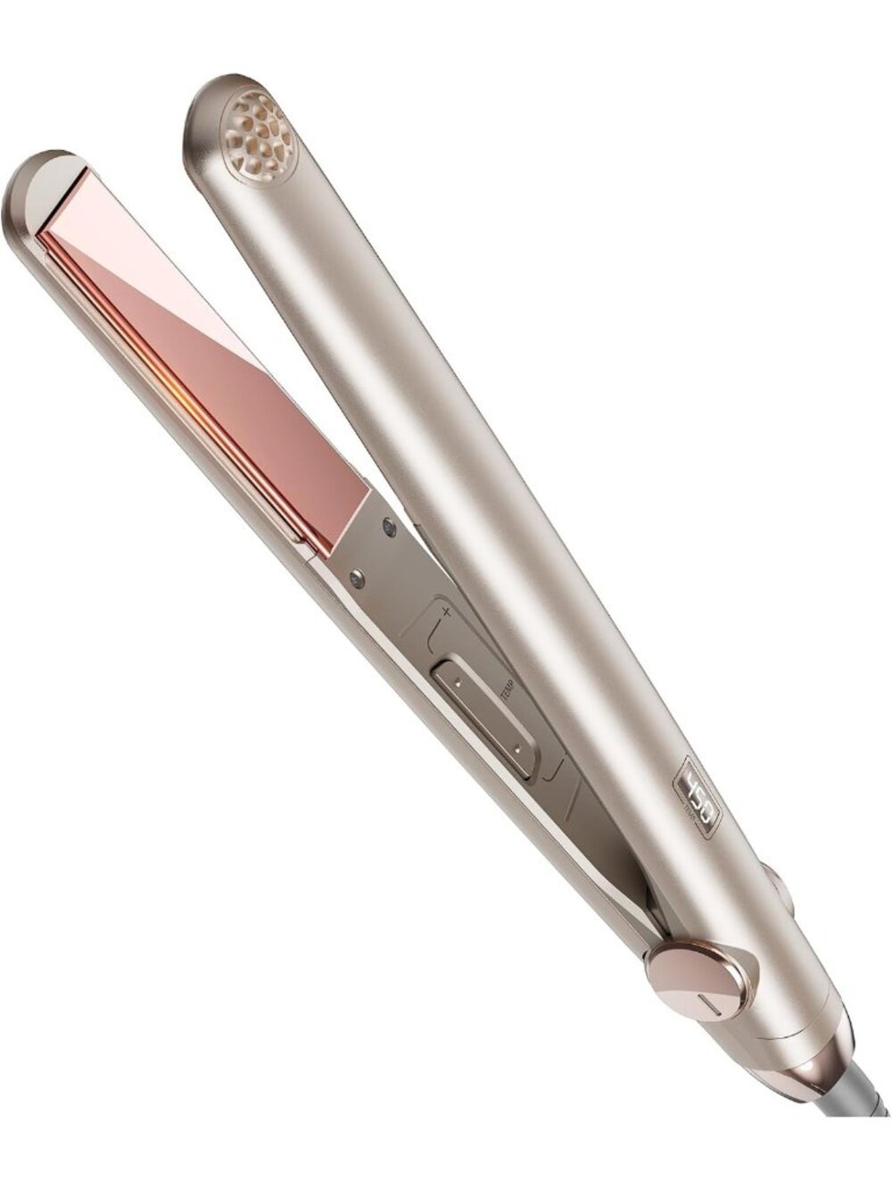 2-in-1 Hair Straightener & Curler, Fast Heating, Titanium, Adjustable Temp